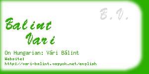 balint vari business card